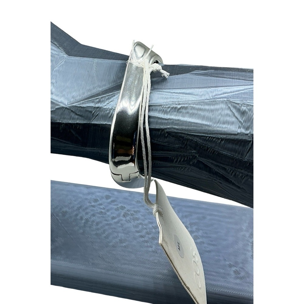 COS Sculptural Hinged Bangle Bracelet Silver Tone Minimalist M/L New 1322103 002